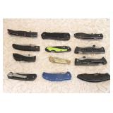(12) ASSORTED LOCKBACK KNIVES