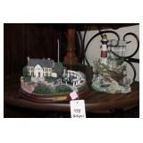 RESIN LIGHTHOUSE & GRACELAND STATUE