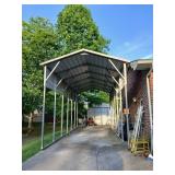 METAL RV CARPORT WITH A-FRAME ROOF DESIGN