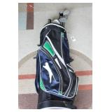 GOLF CLUBS IN SLAZENGER BAG