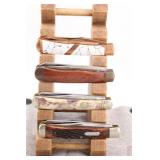 (4) TRAPPER KNIVES