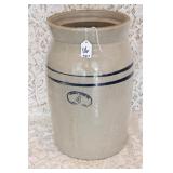 MARSHALL POTTERY HAND TURNED 4 GAL CHURN