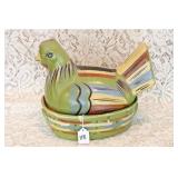 MEXICAN TLAQUEPAQUE POTTERY CHICKEN