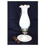 MILK GLASS HOBNAIL LAMP