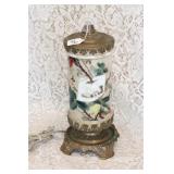 FRENCH BRONZE & PORCELAIN CYLINDER LAMP