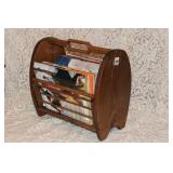 MAGAZINE HOLDER AND PLAYBOY MAGAZINES