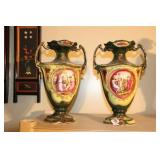 EDWARDIAN ERA ROYAL BLENHEIM ART WARE VASES