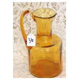 MCM BLENKO AMBER OPTIC PITCHER