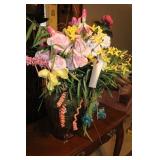 VASE WITH ARTIFICAL FLOWERS