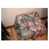 FLORAL FABRIC STOOL