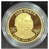 2010 "JANE PIERCE" FIRST SPOUSE GOLD PROOF COIN -