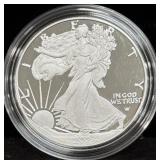 2024-S PROOF SILVER EAGLE - BOX AND COA
