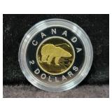 1996 PROOF $2 POLAR BEAR COIN