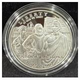 JAMESTOWN 400TH ANN. PROOF SILVER DOLLAR -