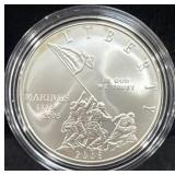 2005 MARINE CORPS 230TH ANN. UNC SILVER DOLLAR -