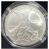 2005 MARINE CORPS 230TH ANN. PROOF SILVER DOLLAR -