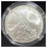 2005 MARINE CORPS 230TH ANN. PROOF SILVER DOLLAR -