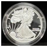 2022-W PROOF SILVER EAGLE - BOX AND COA