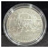 2007 LITTLE ROCK CENTRAL HIGH UNC SILVER DOLLAR -