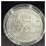 2007 LITTLE ROCK CENTRAL HIGH UNC SILVER DOLLAR -