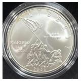 2005 MARINE CORPS 230TH ANN. PROOF SILVER DOLLAR -
