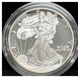 1995-P PROOF SILVER EAGLE - BOX AND COA