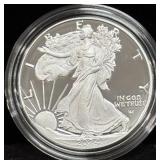 2024-W PROOF SILVER EAGLE - BOX AND COA