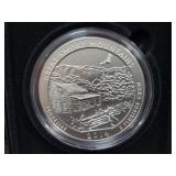 2014 5OZ SILVER SMOKY MNTS NATIONAL PARK TN COIN