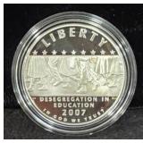 2007 LITTLE ROCK CENTRAL HIGH PROOF SILVER DOLLAR