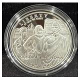 JAMESTOWN 400TH ANN. PROOF SILVER DOLLAR -
