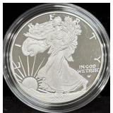2024-S PROOF SILVER EAGLE - BOX AND COA