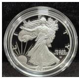 2021-W PROOF SILVER EAGLE - BOX AND COA
