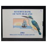 1993 BRILLIANT UNCIRCULATED COIN SET KINGFISHER