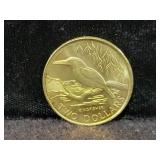 1993 NEW ZEALAND TWO DOLLAR KINGFISHER COIN