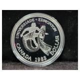83 CANADA WORLD UNIVERSITY GAMES PROOF SILVER COIN