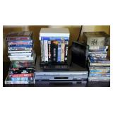 Sony DVD & VHS Player w/ Movie Collection