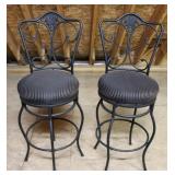 (2) Traditional Style Metal Bar Stools
