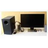 27' Dell Computer w/ Desk Lamp & Speakers
