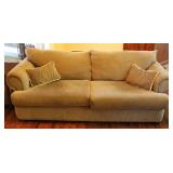 Textured Tan Sofa Couch