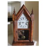 Antique New Haven Gothic Cathedral Steeple Clock