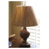1950's Marquetry Inlay Harlequin Pattern Lamp