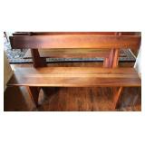 Wooden Mid Century Modern Style Bench #1