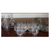 Crystal & Glass Decanters & Drinking Glass Bar Set