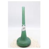 ITALIAN MURANO 'SCAVO' GLASS GOOSENECK VASE