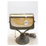 191O'S - 1920'S CARMEL SLAG GLASS DESK LAMP