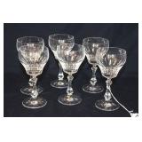 SET OF (6) BLENKO 'AIR TWIST' WATER GOBLETS