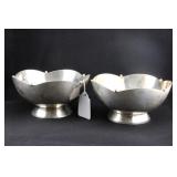 PAIR OF STERLING SILVER 5' BOWLS BY REMBRANDT