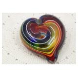 'HEARTS OF FIRE' HAND BLOWN PAPERWEIGHT