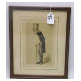 FRAMED LITHOGRAPH TITLED 'OLD BONES'