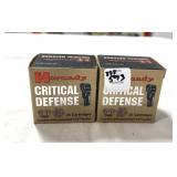 50 RDS HORNADY CRITICAL DEFENSE .38 SPL AMMO